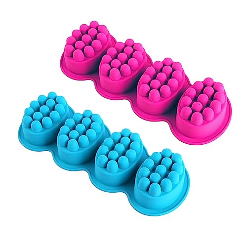 Veemoon 2 Stück Silikonformen Hersteller Selbstgemachte Handgemachte Seifen Sets Badeseife Seifenstücke Formen Mit 4 Mulden Massagebürstenform Frostform Kuchenform Set Backmassage Veemoon 2 Stück Silikonformen Hersteller Selbstgemachte Handgemachte Seifen Sets Badeseife Seifenstücke Formen Mit 4 Mulden Massagebürstenform Frostform Kuchenform Set Backmassage von Veemoon