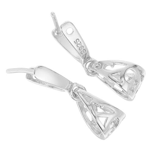 Veemoon 2 Stück Sterling Silber Anhängerverschluss Mittlere Vielseitiger Schmuckverbinder Für Halsketten Und Armbänder Minimalistisches Design Für DIY Schmuckherstellung von Veemoon