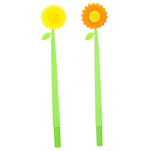 Veemoon 2 Stück Stift unterschreiben kreative sonnenblumenstifte süßer Stift Süße mehrfarbige Kugelschreiber Schreiben von Stiften Karikatur lustiger Stift Tintenstifte süße Stifte Plastik von Veemoon