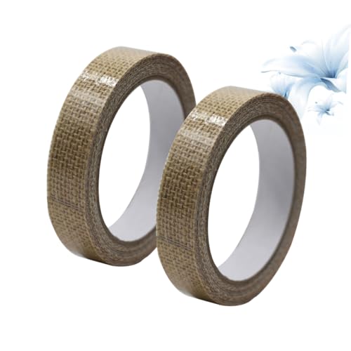 Veemoon 2 Stück Stoffband Nähen Handwerk dekoratives Klebeband klebrig Sackleinen Scrapbooking -Vorräte Journaling Tape Scrapbooking Tape Vintage-Klebeband Boho-Washi-Tape von Veemoon
