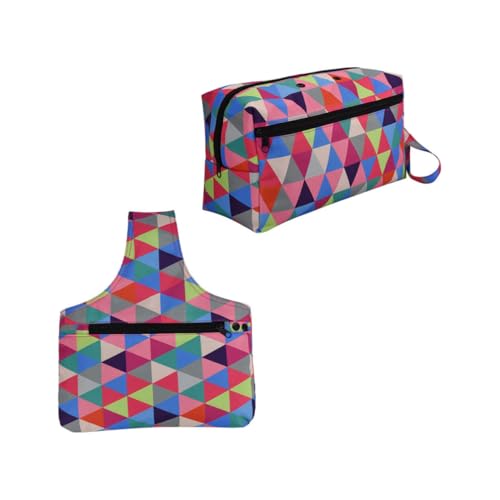 Veemoon 2 Stück Stylische Teilige Garnaufbewahrungstasche mit Druck für Wolle Häkel und Strickzubehör Leicht und Tragbar für DIY Projekte und Handarbeiten von Veemoon