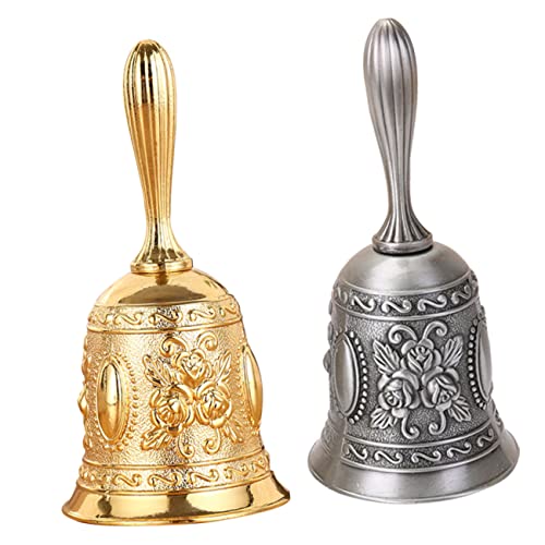 Veemoon 2 Stück Teiliges Bar Service Tischklingel Europäische Handglocke aus Hochwertiger Ergonomischer Griff Rostfrei Klarer Vintage Ornamente für Restaurant Bar Kindergarten Hochzeit Veemoon 2 Stück Teiliges Bar Service Tischklingel Europäische Handglocke aus Hochwertiger Ergonomischer Griff Rostfrei Klarer Vintage Ornamente für Restaurant Bar Kindergarten Hochzeit von Veemoon