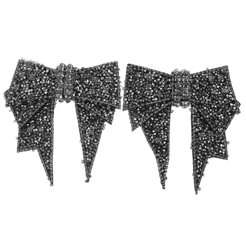 Veemoon 2 Stück Teiliges Bowknot Schuhschmuck mit Funkelnden Strasssteinen Dekorative DIY Schuhapplikationen für Damen Stilvolle Schuhverzierungen für High Heels Partys Alltag und Hochzeit von Veemoon