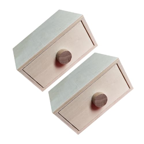 Veemoon 2 Stück Teiliges Holz Aufbewahrungsbox DIY Organizer Langlebig Leicht Vielseitig für Schmuck und Desktop Dekoration für Büro Zuhause und Bastelprojekte von Veemoon