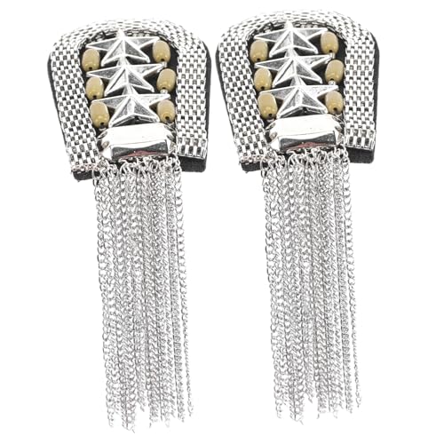 Veemoon 2 Stück Teiliges Quasten Schulterklappen Broschen Metall Schulterabzeichen Vintage Epauletten für Kostüm Party Mode Schmuck Accessoire von Veemoon