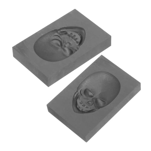Veemoon 2 Stück Teiliges Schädel Gießform aus Hochdichtem Graphit für Präzises Gießen von Gold Silber und Kupfer Einfache Entformung für Profi Schmelzen und DIY Gestaltung Veemoon 2 Stück Teiliges Schädel Gießform aus Hochdichtem Graphit für Präzises Gießen von Gold Silber und Kupfer Einfache Entformung für Profi Schmelzen und DIY Gestaltung von Veemoon