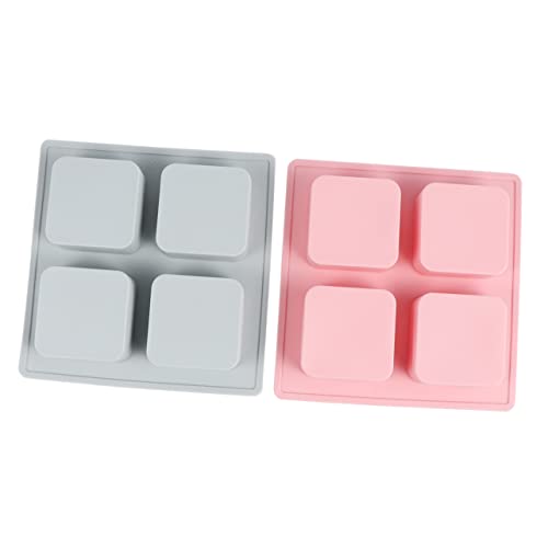 Veemoon 2 Stück Teiliges Silikon Seifenmould mit Fächern Vielseitig für DIY Seifenherstellung Lebensmittelechte Backform für Kuchen Muffins und Desserts Blau von Veemoon