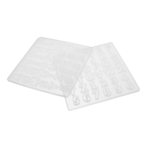 Veemoon 2 Stück Teiliges Silikonform Buchstaben Zahlen Epoxidharz Gießform Flexibel Langlebig für DIY Schmuck Anhänger Basteln Epoxidharzformen für Handwerk Zubehör von Veemoon