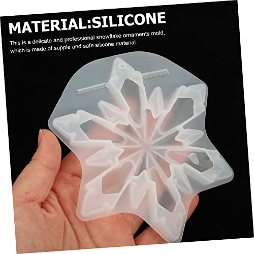 Veemoon 2 Stück Teiliges Silikonform Schneeflocke Flexible Transparente Gießform für DIY Weihnachtsdeko Antihaftbeschichtet Robustes Material für Epoxidharz und Bastelprojekte von Veemoon