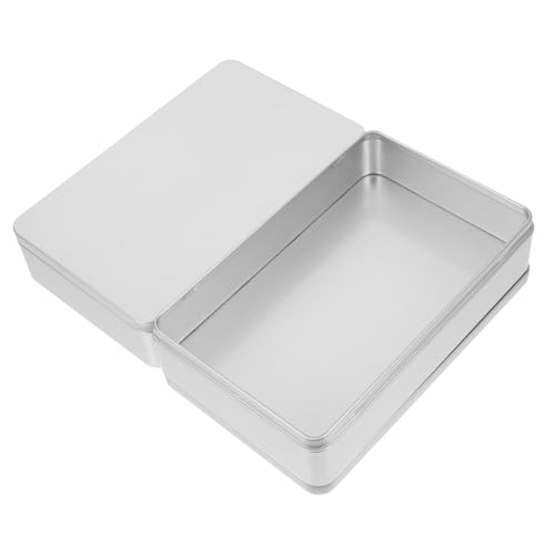 Veemoon 2 Stück Teiliges Vintage Aufbewahrungsbox aus Dickem Blech mit Deckel Mehrzweck Geschenkverpackung für Süßigkeiten Schmuck und Nähzubehör Robuste Graue Metallbox für Feiern und von Veemoon