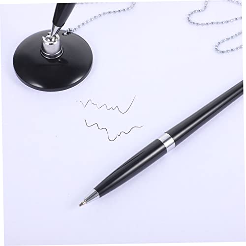 Veemoon 2 Stück Thekenstifte mit Kette Schwarzer Kugelschreiber Eleganter Business stift für Hotel Büro und Bankschalter Tischhalter Fest Montierter Schreibstift für Unterschriften und Veemoon 2 Stück Thekenstifte mit Kette Schwarzer Kugelschreiber Eleganter Business stift für Hotel Büro und Bankschalter Tischhalter Fest Montierter Schreibstift für Unterschriften und von Veemoon