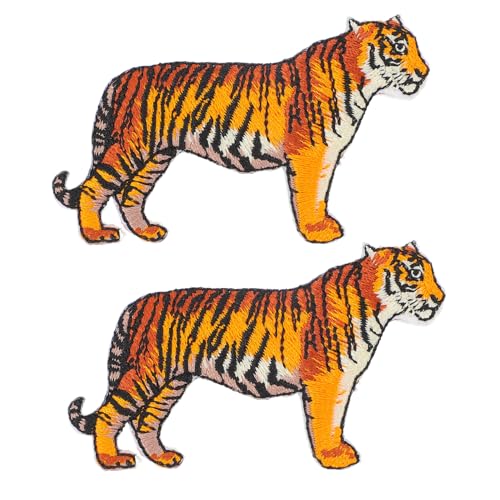 Veemoon 2 Stück Tiger Design Bügelapplikationen zum Aufnähen und Aufbügeln Lebendige Stickerei Aufnäher für Kleidung Taschen Jeans Hüte Vielseitige DIY Stoffflicken für Textilien Veemoon 2 Stück Tiger Design Bügelapplikationen zum Aufnähen und Aufbügeln Lebendige Stickerei Aufnäher für Kleidung Taschen Jeans Hüte Vielseitige DIY Stoffflicken für Textilien von Veemoon