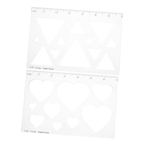 Veemoon 2 Stück Transparente Fräsvorlagen für Präzise Schnitte Herz und Dreieckdesigns für Kreative Holzprojekte Veemoon 2 Stück Transparente Fräsvorlagen für Präzise Schnitte Herz und Dreieckdesigns für Kreative Holzprojekte von Veemoon
