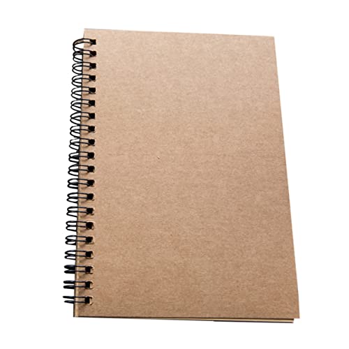 Veemoon 2 Stück Vintage Kraftpapier Notizbuch Spiralbindung Skizzenbuch für Zeichnen Doodlen und Kreativen Gestalten Geschenkidee für Junge Mädchen von Veemoon