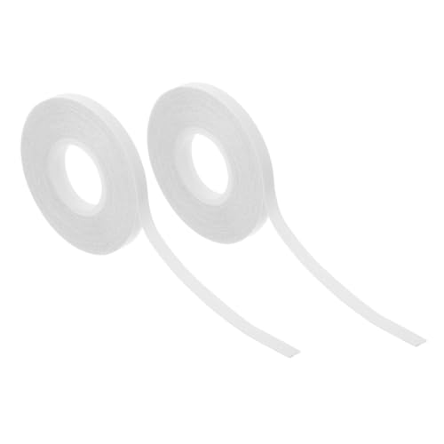 Veemoon 2 Stück Wasserlösliches doppelseitiges Klebeband Blumenkleber Doppelklebeband Heftband zum Nähen Grafikband, Whiteboardband Klebeband für Blumensträuße pva Weiß von Veemoon