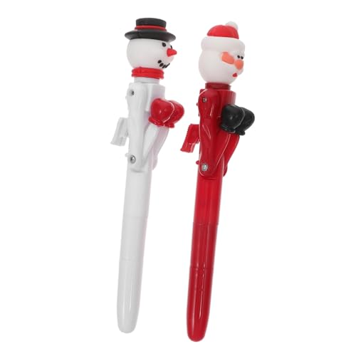 Veemoon 2 Stück Weihnachts Box Kugelschreiber mit Interaktiven Pressknöpfen Lustige Schneemann Weihnachtsmann Stifte für Schüler Glattes Schreiben für Kollegen zur Weihnachtszeit Veemoon 2 Stück Weihnachts Box Kugelschreiber mit Interaktiven Pressknöpfen Lustige Schneemann Weihnachtsmann Stifte für Schüler Glattes Schreiben für Kollegen zur Weihnachtszeit von Veemoon