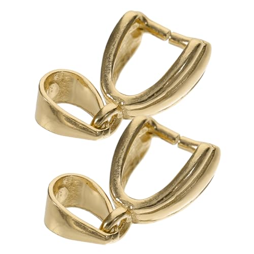 Veemoon 2 Stück silberner Knebelverschluss Herstellung Mehrfach-Halskettenverschluss Clip big buckle schlüsselanhänger seat Charm Halter für Halskette Anhängerverschluss 925 Silber Golden von Veemoon