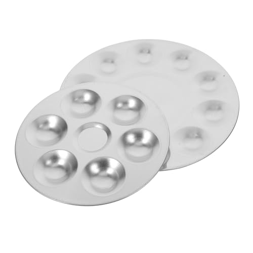 Veemoon 2 Stücke Teiliges Mischpalette Löchern Runde Malpalette für Aquarell und Ölfarben Effiziente Farbmischung für Künstler Aller Veemoon 2 Stücke Teiliges Mischpalette Löchern Runde Malpalette für Aquarell und Ölfarben Effiziente Farbmischung für Künstler Aller von Veemoon