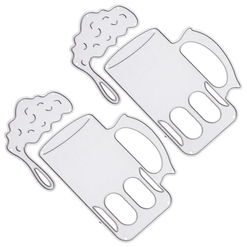 Veemoon 2 Teiliges Messerformen Set Geformte Bierbecher Stanzform Festival Stanzformen Stanzformen DIY Scrapbook Stanzformen DIY Bastelschablone Bastel Stanzform Silber von Veemoon