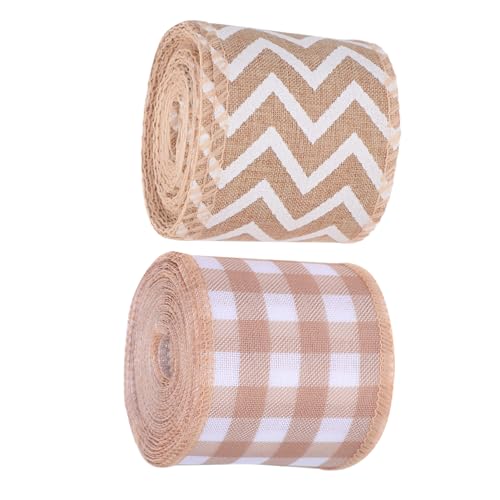 Veemoon 2 Weihnachtsbänder 6 Cm Stoffrolle Mit Drahtrand – Elegantes Geschenkband Und Christbaumschmuckband Für Die Feiertage Im Winter Veemoon 2 Weihnachtsbänder 6 Cm Stoffrolle Mit Drahtrand – Elegantes Geschenkband Und Christbaumschmuckband Für Die Feiertage Im Winter von Veemoon