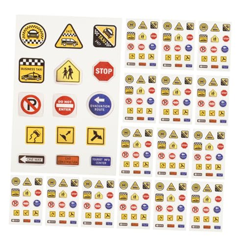 Veemoon 20 Blatt Aufkleber für Verkehrszeichen Straßenschild Verkehrsschilder für Verkehrsschildaufkleber Sicherheitswarnzeichen Parkaufkleber Stoppschild-Aufkleber Papier von Veemoon