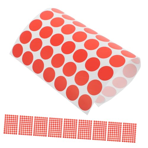 Veemoon 20 Blatt Etikett Kreis Punktaufkleber kleine runde Aufkleber farbige Aufkleber farbige Punktaufkleber Aufkleber mit farbigen Punkten Kennzeichnungsaufkleber PVC Orange von Veemoon