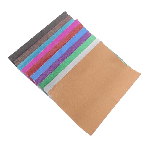 Veemoon 20 Blatt Glitzerkarton Papier Selbstklebend Farbiges Bastelpapier für DIY Handwerk Scrapbooking Handarbeit Buntes Glitzerpapier für Kreative Bastelprojekte Mischung von Veemoon