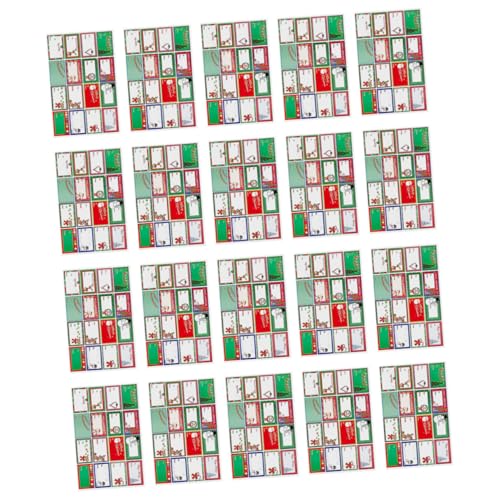 Veemoon 20 Blatt Schreibbare Weihnachtsaufkleber Selbstklebende Diy Leere Etiketten Festliche Namensschilder für Geschenkverpackungen und Karten Deko Veemoon 20 Blatt Schreibbare Weihnachtsaufkleber Selbstklebende Diy Leere Etiketten Festliche Namensschilder für Geschenkverpackungen und Karten Deko von Veemoon
