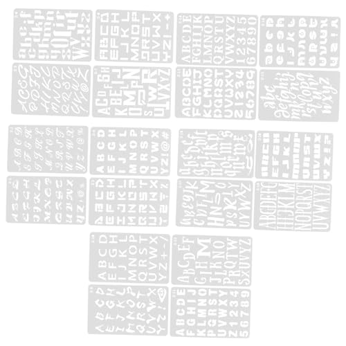 Veemoon 20 Blatt Teiliges Pet Kunststoff Schablonen mit Buchstaben und Zahlen Wiederverwendbare Malvorlagen für DIY Scrapbooking Wandgestaltung Leichtes Robustes Alphabet Stencil für Veemoon 20 Blatt Teiliges Pet Kunststoff Schablonen mit Buchstaben und Zahlen Wiederverwendbare Malvorlagen für DIY Scrapbooking Wandgestaltung Leichtes Robustes Alphabet Stencil für von Veemoon