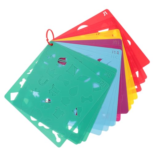 Veemoon 20 Blatt Wiederverwendbare Geometrische Schablonen für Malerei DIY Bastelvorlagen Pet für Kreative Projekte Geeignet für Scrapbooking und Mehr von Veemoon
