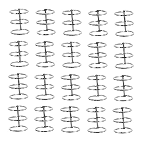 Veemoon 20 Stück Binderclip büromaterial bürogadges metall ringe metalklebeber Klemmbrett cartape Inhaber Bindung Spiral- Schlüssel Binderinge für Papier Sprengring loser Blattring Eisen von Veemoon