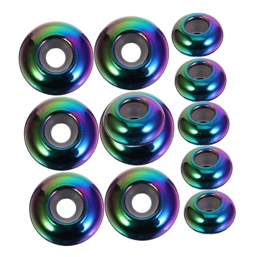 Veemoon 20 Stück Bunte Metallperlen mit Gummiring für Diy Schmuckherstellung für und Armbänder Langlebig und von Veemoon