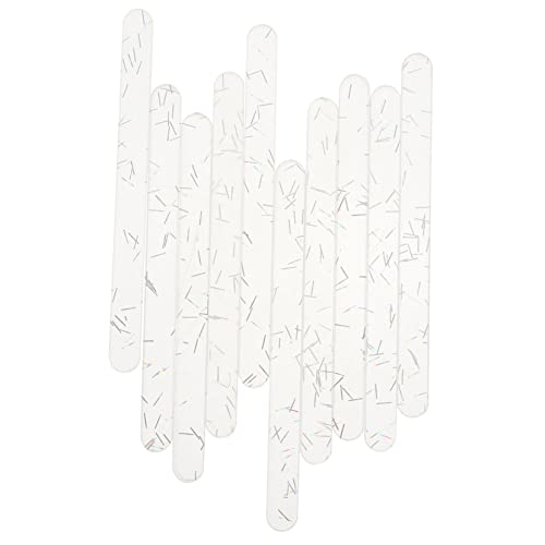 Veemoon 20 Stück Eisstangenmodell knallt Eis am Stiel Herstellung Eiscreme Mini selbstgemachte Stöcke Bastelstock wiederverwendbarer Eisstock Bastelstangen Stick für Eis Acryl von Veemoon