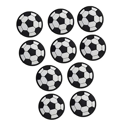 Veemoon 20 Stück Fußball Aufnäher für Kleidung Kreative Gestickte Applikationen zum Aufbügeln Patches für DIY Projekte Dekoration und Reparatur von Jeans Taschen und Mehr von Veemoon