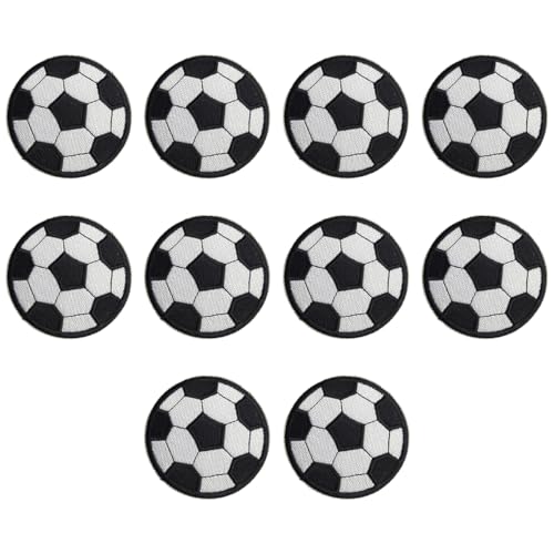 Veemoon 20 Stück Fußball Patches Kreative Aufnäher für Kleidung Rucksäcke und Mehr Bestickte Applikationen zum Aufbügeln oder Nähen für DIY Dekoration und Reparatur von Veemoon