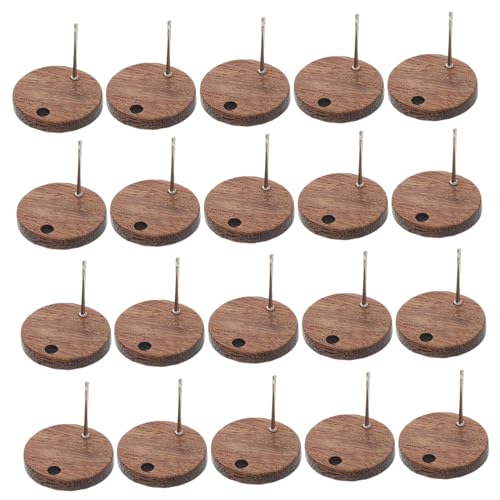 Veemoon 20 Stück Holz Ohrstecker Zubehör Unvollendete Runde Ohrringe für Diy Schmuckherstellung Leichte Holzplatten für Projekte Handgemachte Ohrringe von Veemoon