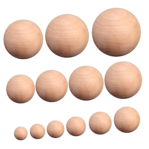 Veemoon 20 Stück Holzkugel Ornamente dein Mini Buchsbaum Bälle für klein dekorativ hühner zubehör holz selber machen DIY-Ball runde Kugel für Schmuckhandbuch Hölzern von Veemoon