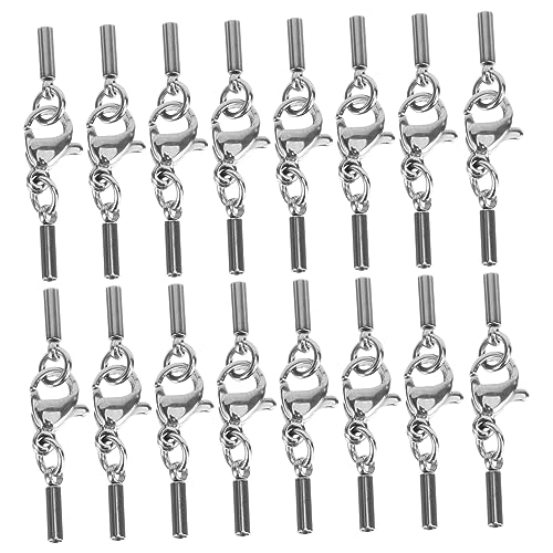 Veemoon 20 Stück Hummerschere Halskette Armbänder Klaue Armbandverschlüsse Und Verschlüsse Karabinerverschlüsse Schließe Silber Kabel Schnalle Sterling Schlüssel Schmuckverschluss Silver von Veemoon