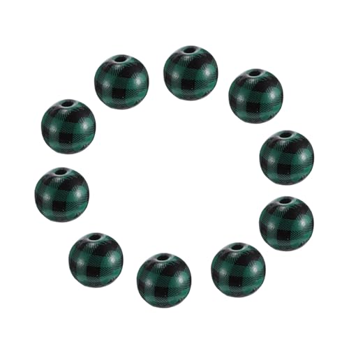 Veemoon 20 Stück Kariert Bedruckte Holzperlen Spacer für DIY Schmuckherstellung Natürliche Holzperlen für Armbänder Halsketten Bastelprojekte für Weihnachtsdekoration und Handarbeiten Veemoon 20 Stück Kariert Bedruckte Holzperlen Spacer für DIY Schmuckherstellung Natürliche Holzperlen für Armbänder Halsketten Bastelprojekte für Weihnachtsdekoration und Handarbeiten von Veemoon
