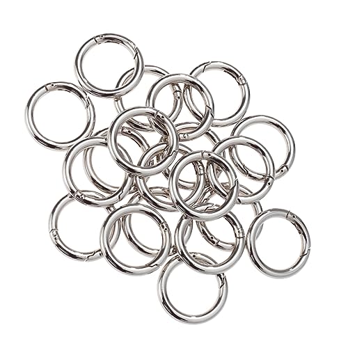 Veemoon 20 Stück Keyring -Federschnalle Frühling Karabiner als Schlüsselanhänger silberne Biegeringe Sprungring Schlüsselkette Teilt Schmuck Biegeringe Federringe Silver Veemoon 20 Stück Keyring -Federschnalle Frühling Karabiner als Schlüsselanhänger silberne Biegeringe Sprungring Schlüsselkette Teilt Schmuck Biegeringe Federringe Silver von Veemoon