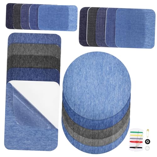 Veemoon 20 Stück Kleidung Accessoires jeans patches Jeans Aufnäher Jeans reparieren patches set Flicken für Kleidung Hose Aufkleber zum Aufbügeln für Kleidung Bügelflicken für Jeans Stoff von Veemoon
