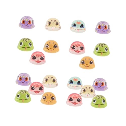Veemoon 20 Stück Snake Head Nail Charms Niedliche Schlangen Nail Art Zubehör für DIY Maniküre Resin Nageldekoration für Jahr Schlange Kreative von Veemoon