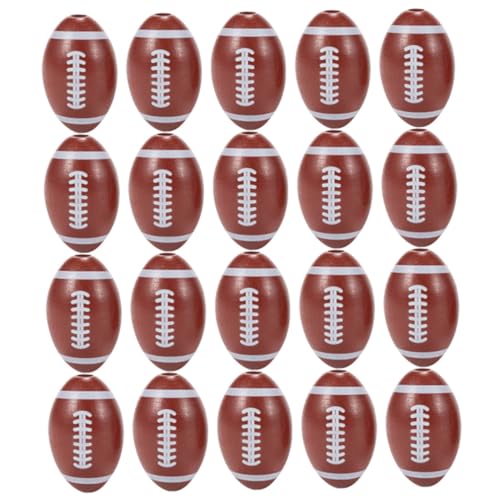 Veemoon 20 Stück Teiliges American Football Holzperlen Große Abstandsperlen Robuste Bunte Schmuckperlen für DIY Armbänder Halsketten Ohrringe und Kreative Bastelprojekte Veemoon 20 Stück Teiliges American Football Holzperlen Große Abstandsperlen Robuste Bunte Schmuckperlen für DIY Armbänder Halsketten Ohrringe und Kreative Bastelprojekte von Veemoon