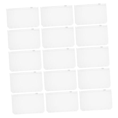 Veemoon 20 Stück Teiliges Binder Zipper Taschen für Budgeting Transparente Wiederverwendbare Umschläge mit Reißverschluss Organizer Einlagen für Geld Karten und Dokumente von Veemoon