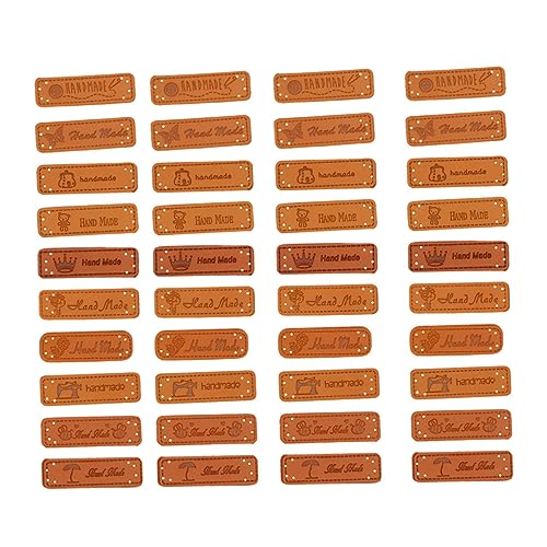 Veemoon 20 Stück Teiliges DIY Pu lederlabels mit Perforationen Handgefertigte Buchstabenetiketten Vielseitige Nähknöpfe für Kleidung Taschen Schuhe und Kreative Bastelprojekte Gemischte von Veemoon