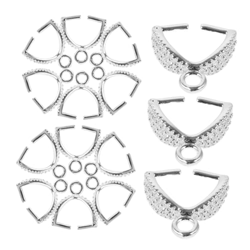 Veemoon 20 Stück Teiliges DIY Schmuck Verbinder Silberfarbenem Messing Gürtelverschluss Perlen Klemmverschlüsse für Halsketten Armbänder Schlüsselanhänger Hautfreundlich und Vielseitig Veemoon 20 Stück Teiliges DIY Schmuck Verbinder Silberfarbenem Messing Gürtelverschluss Perlen Klemmverschlüsse für Halsketten Armbänder Schlüsselanhänger Hautfreundlich und Vielseitig von Veemoon
