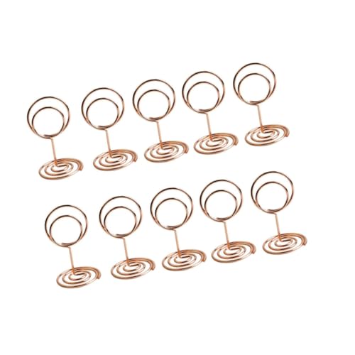 Veemoon 20 Stück Teiliges Memo Hohe Metallhalter mit Sockel Roségoldene Tischkarten Fotohalter für Büro Hochzeit Party und Dekoration zu Hause von Veemoon