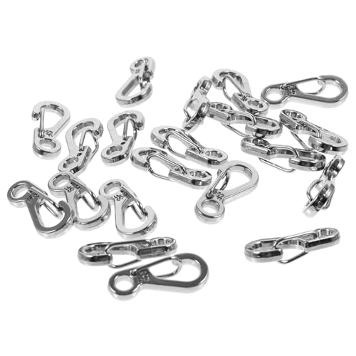 Veemoon 20 Stück Teiliges Mini Karabiner Clip aus Robustem Zinklegierungs Material Kleine Karabinerhaken für Schmuck Schlüsselanhänger und Vielseitige Befestigungen Rostbeständig und von Veemoon