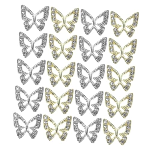 Veemoon 20 Stück Teiliges Nagel schmuckset mit Schmetterling Charms aus Langlebigem Legierungs strass Leichte Kleine Nail Art Dekorationen für DIY Maniküre für Party Hochzeit Weihnachten Veemoon 20 Stück Teiliges Nagel schmuckset mit Schmetterling Charms aus Langlebigem Legierungs strass Leichte Kleine Nail Art Dekorationen für DIY Maniküre für Party Hochzeit Weihnachten von Veemoon