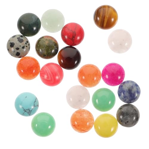 Veemoon 20 Stück Teiliges Natürliche Halbrunde Flatback Cabochons Bruchsichere Edelsteinperlen für DIY Schmuckherstellung Geeignet für Armbänder Halsketten Anhänger Zufällige Farbe von Veemoon
